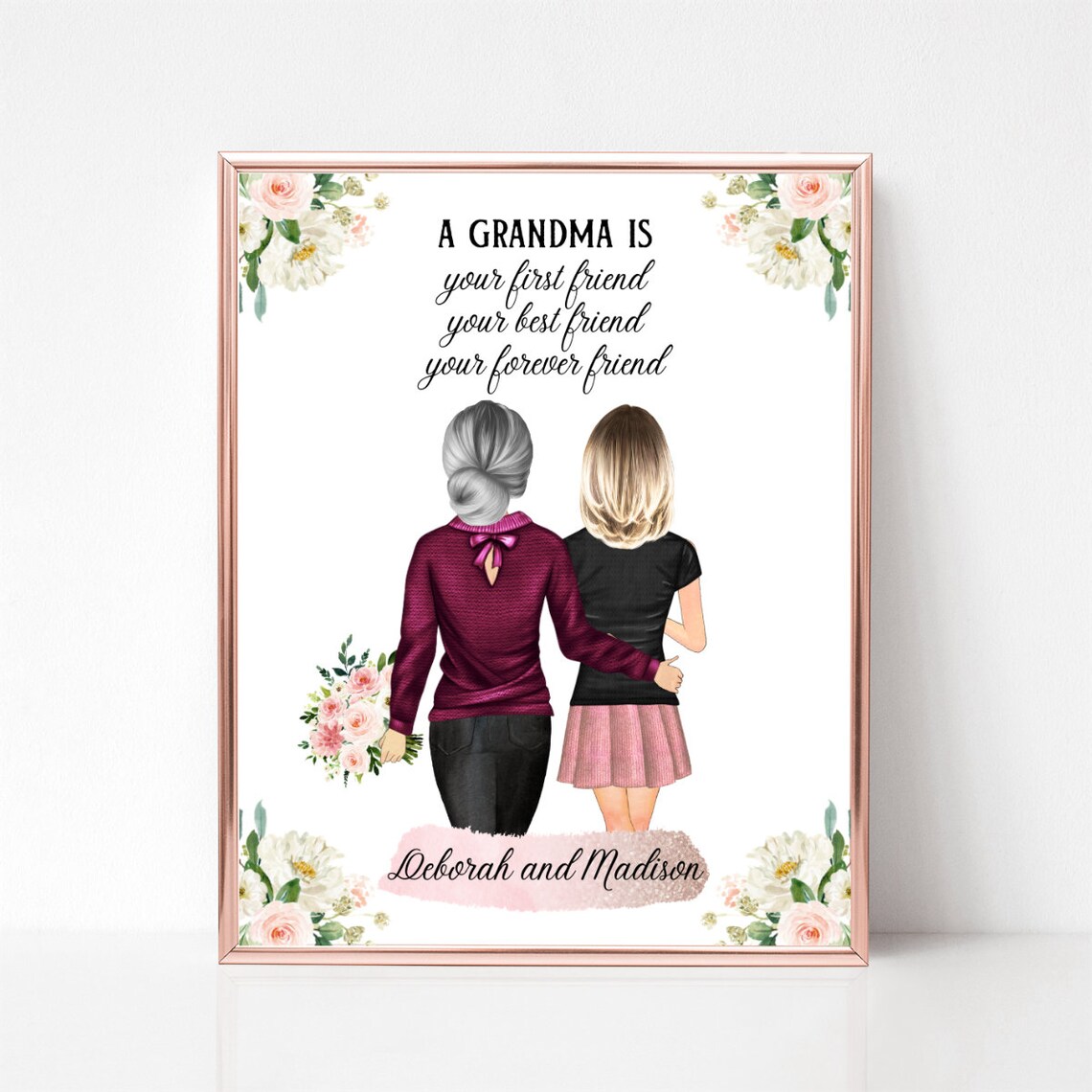 A Grandma Is Your First Friend Your Forever Friend Quote Poster - Image 3