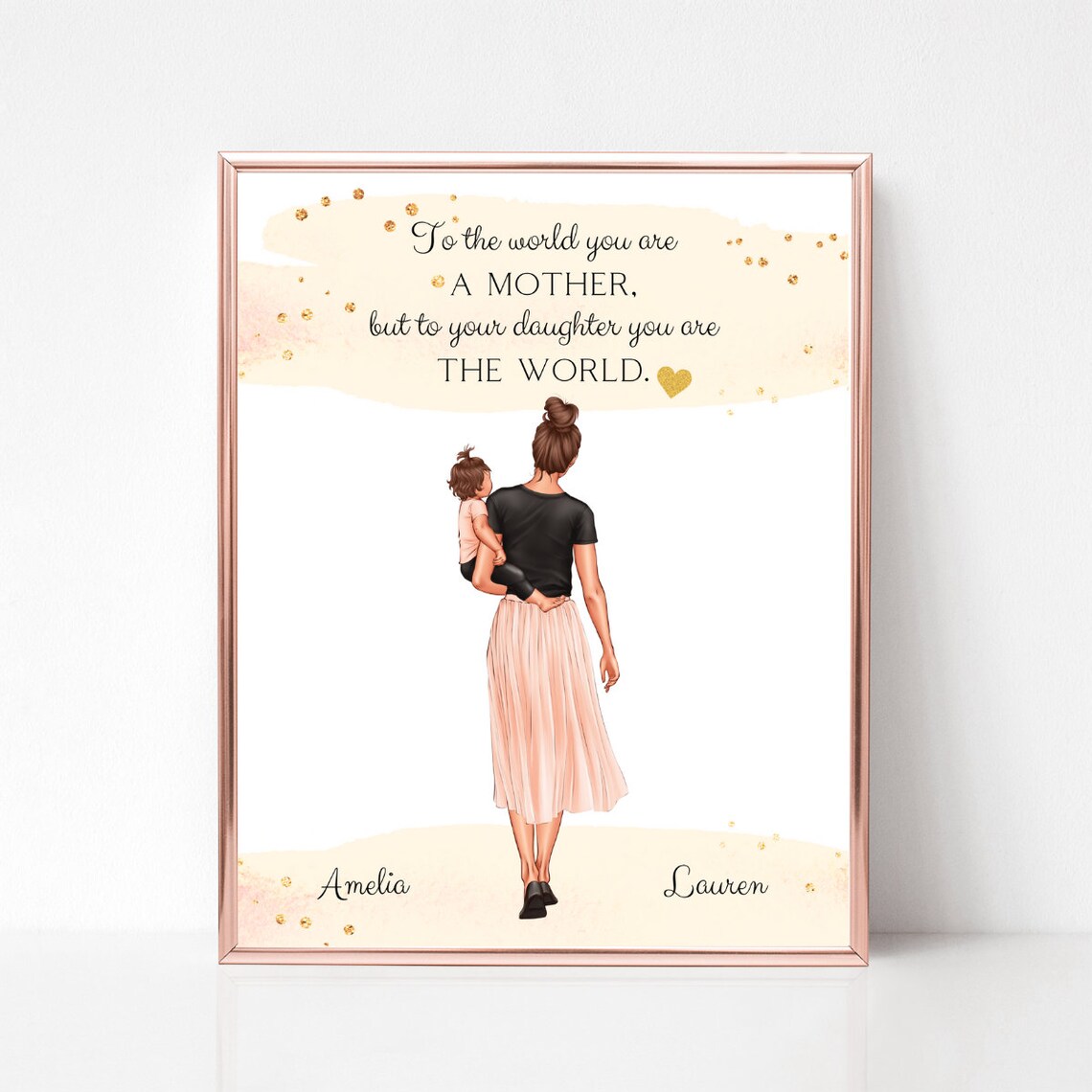 To Your Daughter You Are the World Mother Quote Portrait Poster - Image 3