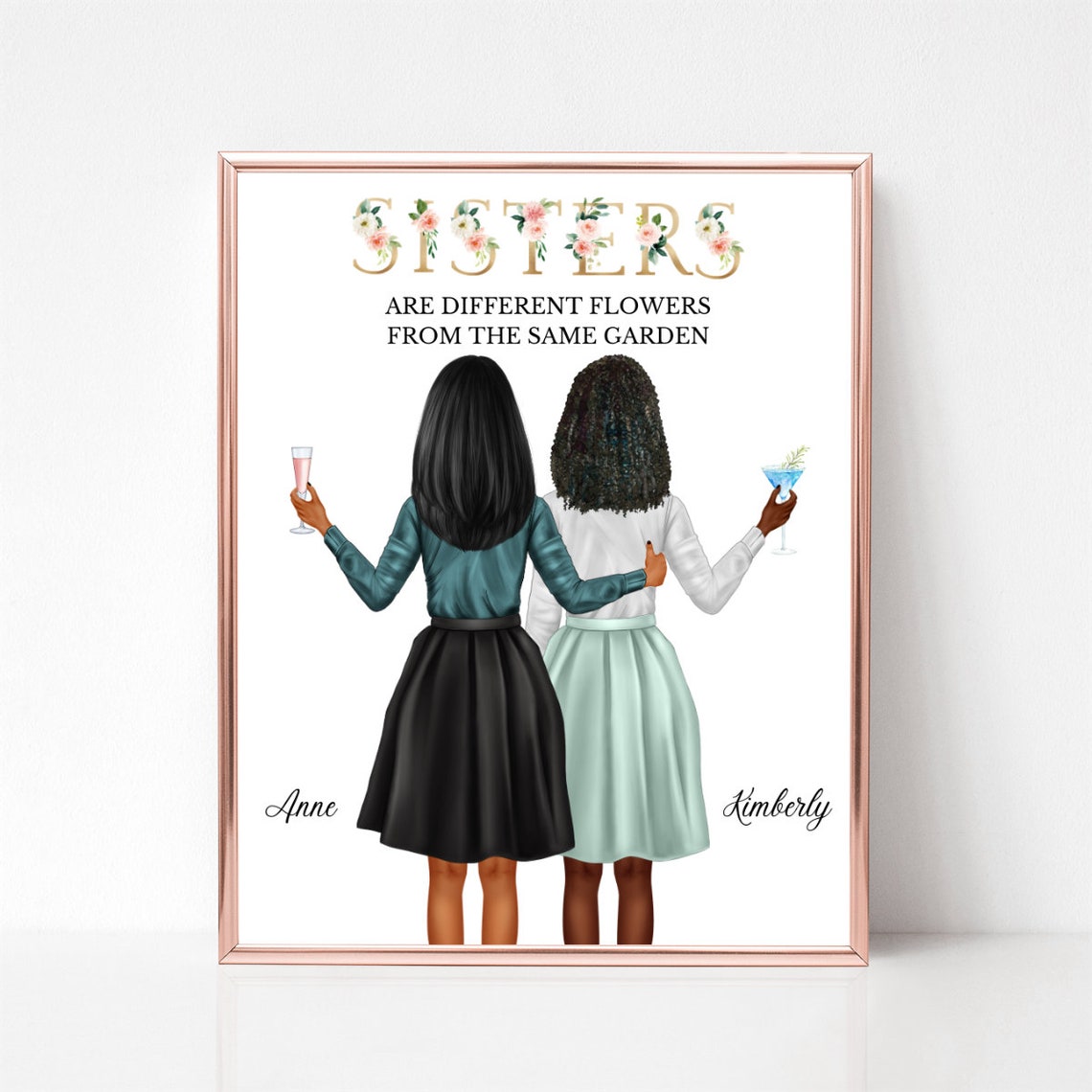 Sisters Gift Sister College Custom Picture Friend Gift Sister Print Family Print Sister Graduation Moving Away Sister Birthday Gift