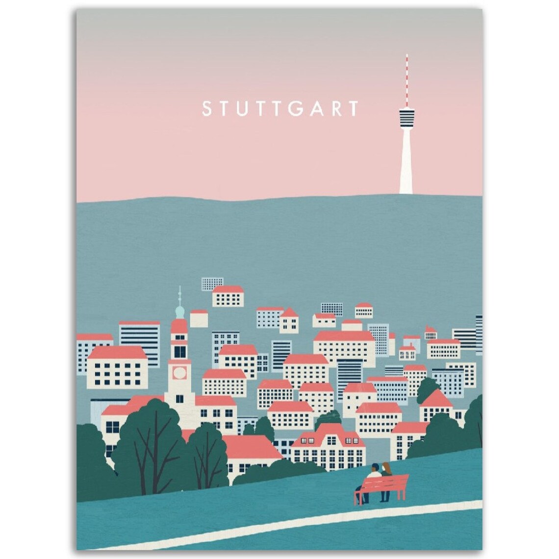 Stuttgart City Poster, Germany Travel Poster - Image 2