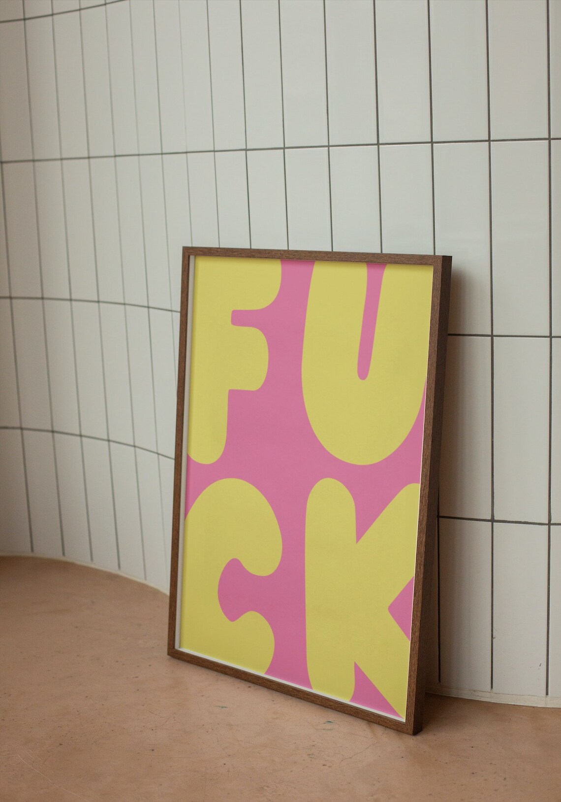 Fck Funny Typography Wall Art Print - Image 2