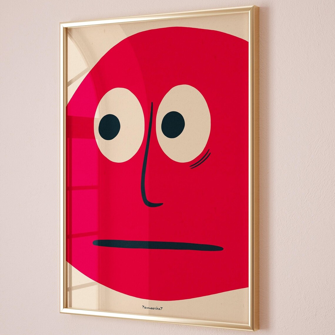 Red Face Funky Poster, Uplifting Inspirational