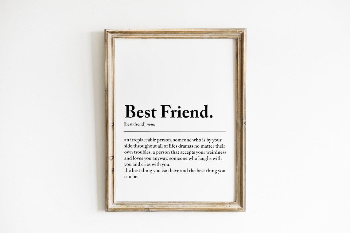 Best Friend Definition Meaning Art Print
