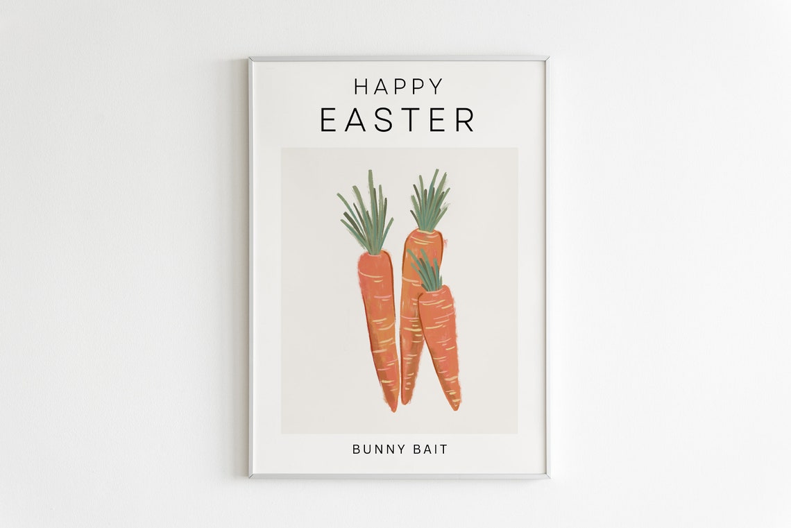 Boho Easter Decor Art Print, Spring Wall Decor