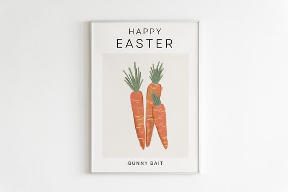 Boho Easter Decor Art Print, Spring Wall Decor