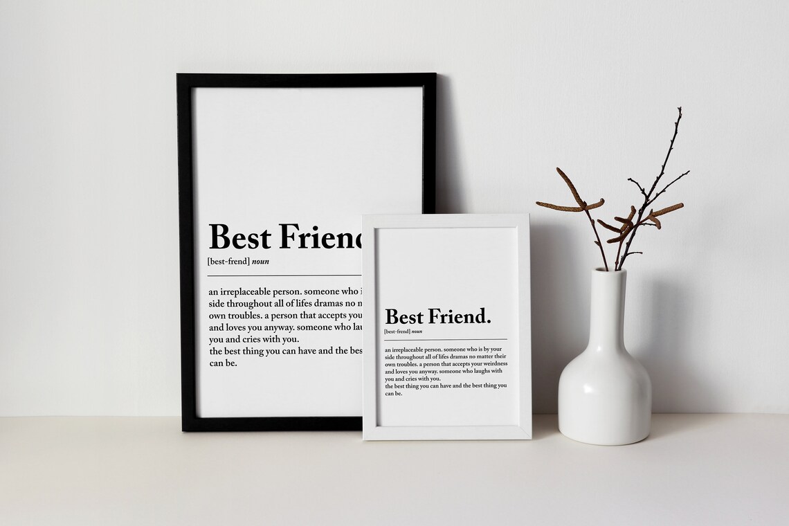Best Friend Definition Meaning Art Print - Image 2