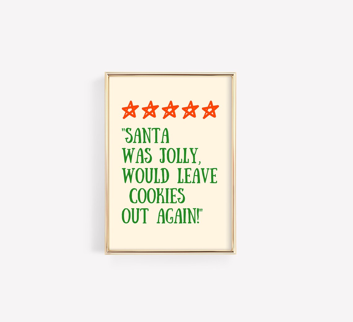 Santa Was Jolly Would Leave Cookies Again, Retro Vintage Style - Image 2