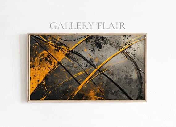 Modern Frame Tv Art Abstract Lines On Textured Background Contemporary Art Minimalist Art For Frame Tv