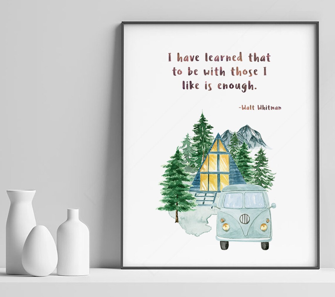 Walt Whitman Quote Art Print, Wisdom Typography