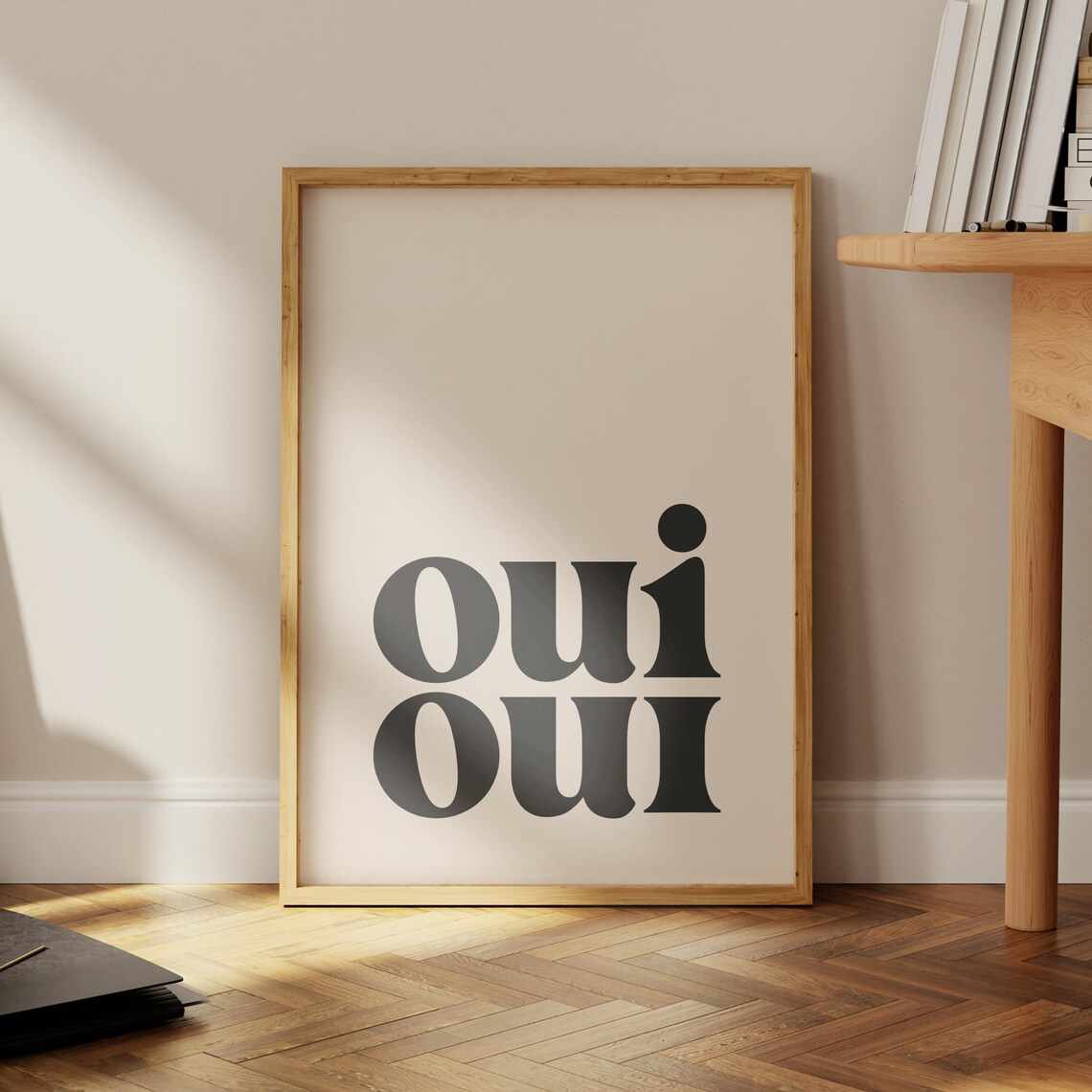 Oui Oui Bathroom Minimalist Art Print, Bathroom Sign - Image 4