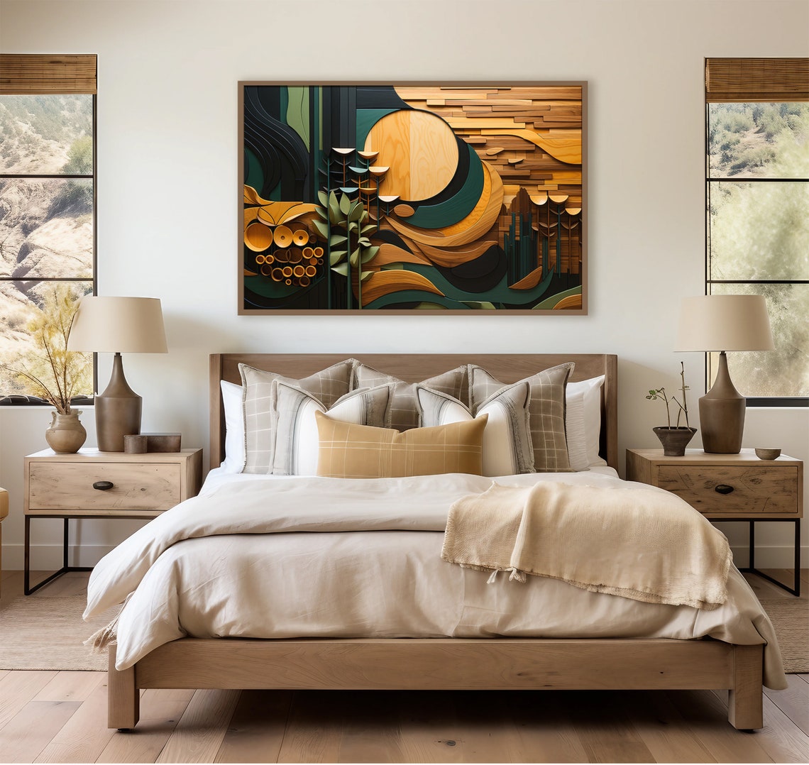 Abstract Wall Art Nature Inspired Print Bold Beautiful Wood Textures Poster Unique Home Decor Modern Art Home Office Statement Piece - Image 2