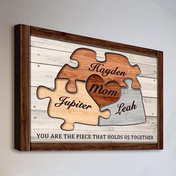You Are The Piece That Hold Us Together Personalized Mothers Day Gifts For Mom From Son Daughter Loving Birthday Gift For Mom