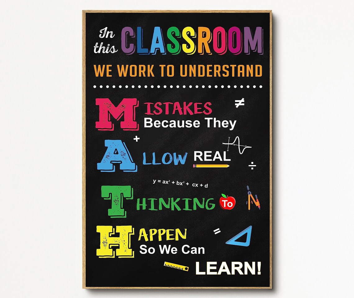 Math Teacher Classroom Decor, Back To School Gift