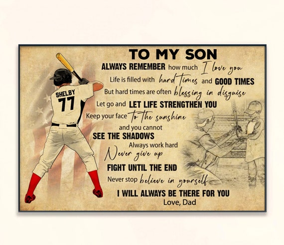 Personalized Baseball Postercanvas Vintage Style Baseball Gifts Baseball Poster Baseball Room Decor Baseball Boy Poster