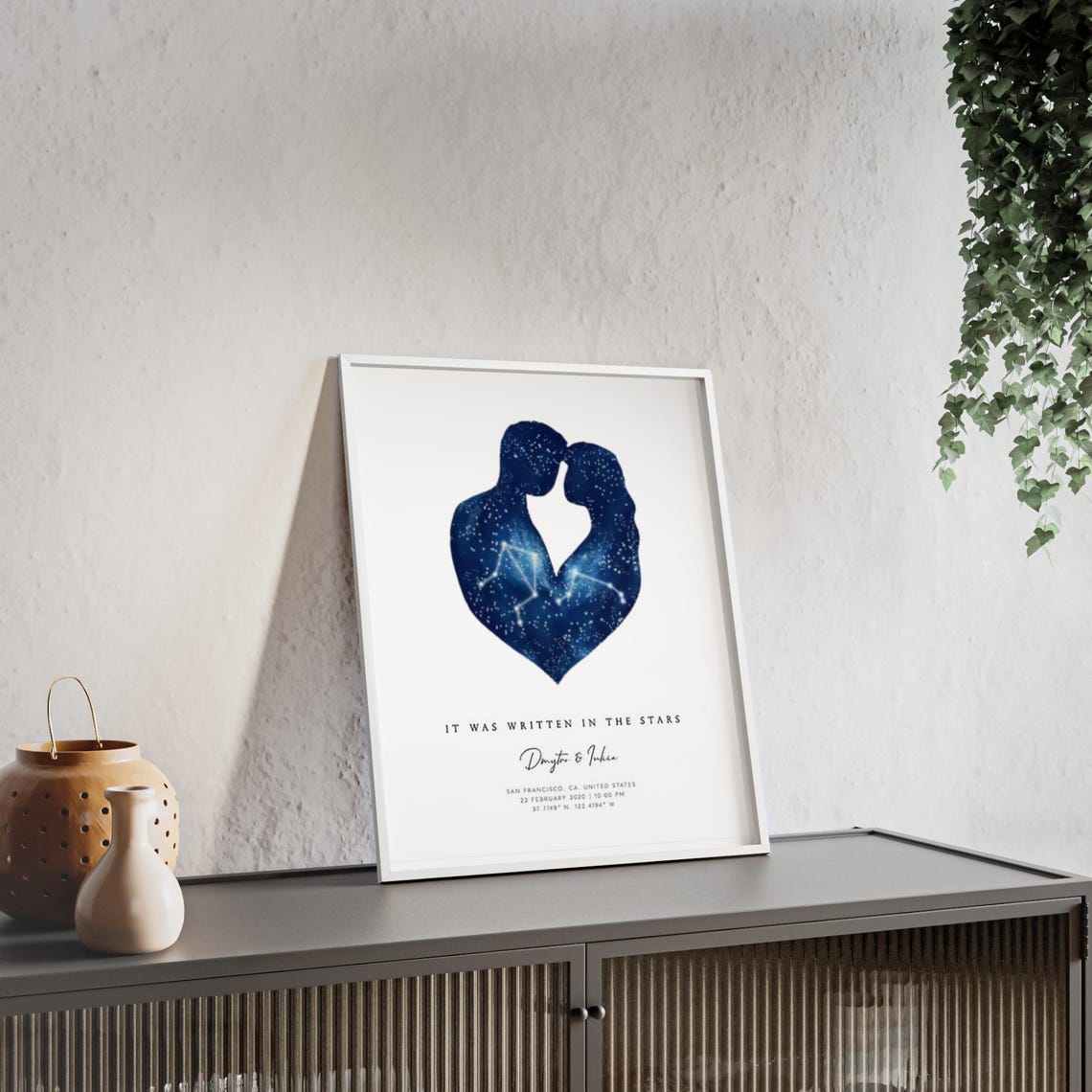 It Was Written in the Stars Personalized Couple Constellation Poster - Image 3