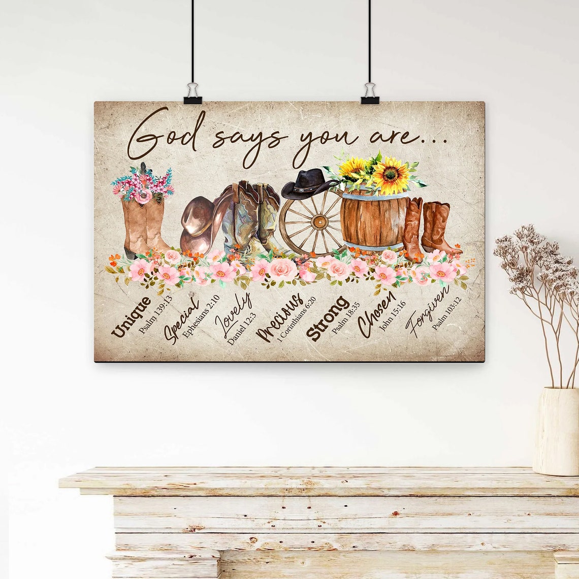 God Says You Are Cowgirl Poster Girl Horse Poster Home Decoration Wall Art Cowgirls Poster - Image 3
