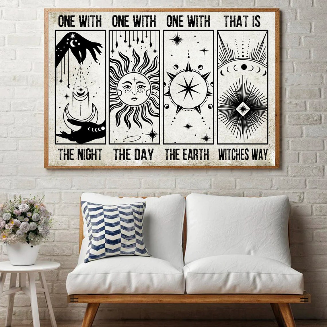 One With the Night One With the Day Witches Way Celestial Moon Poster - Image 4