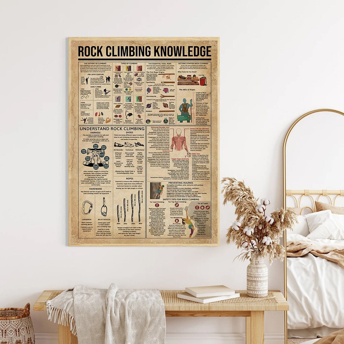 Rock Climbing Knowledge, Climbing Lovers Decor - Image 2