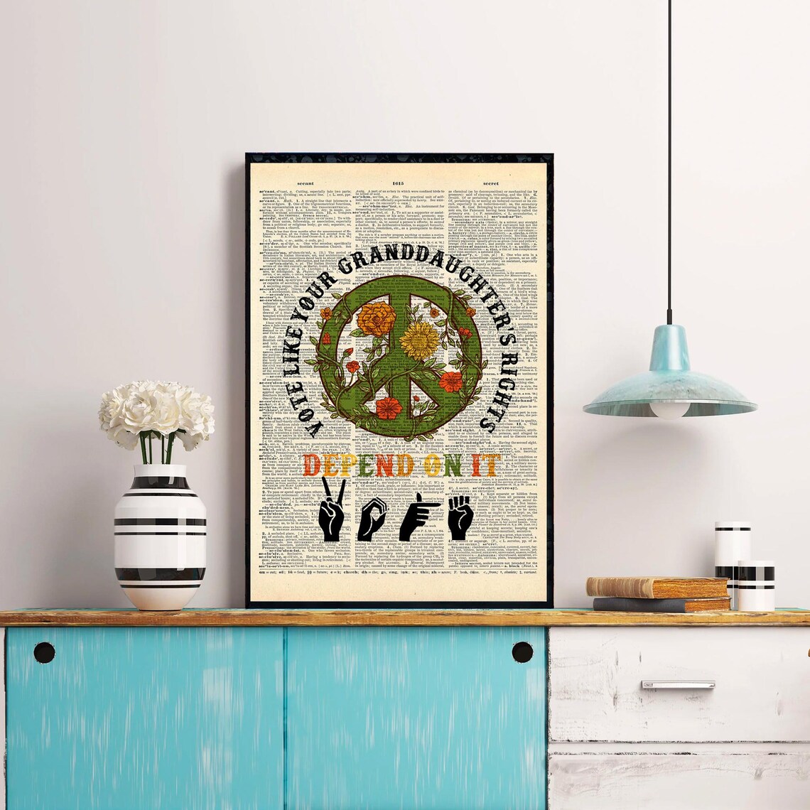 Vote Like Your Granddaughters Daisy Dictionary Poster - Image 3
