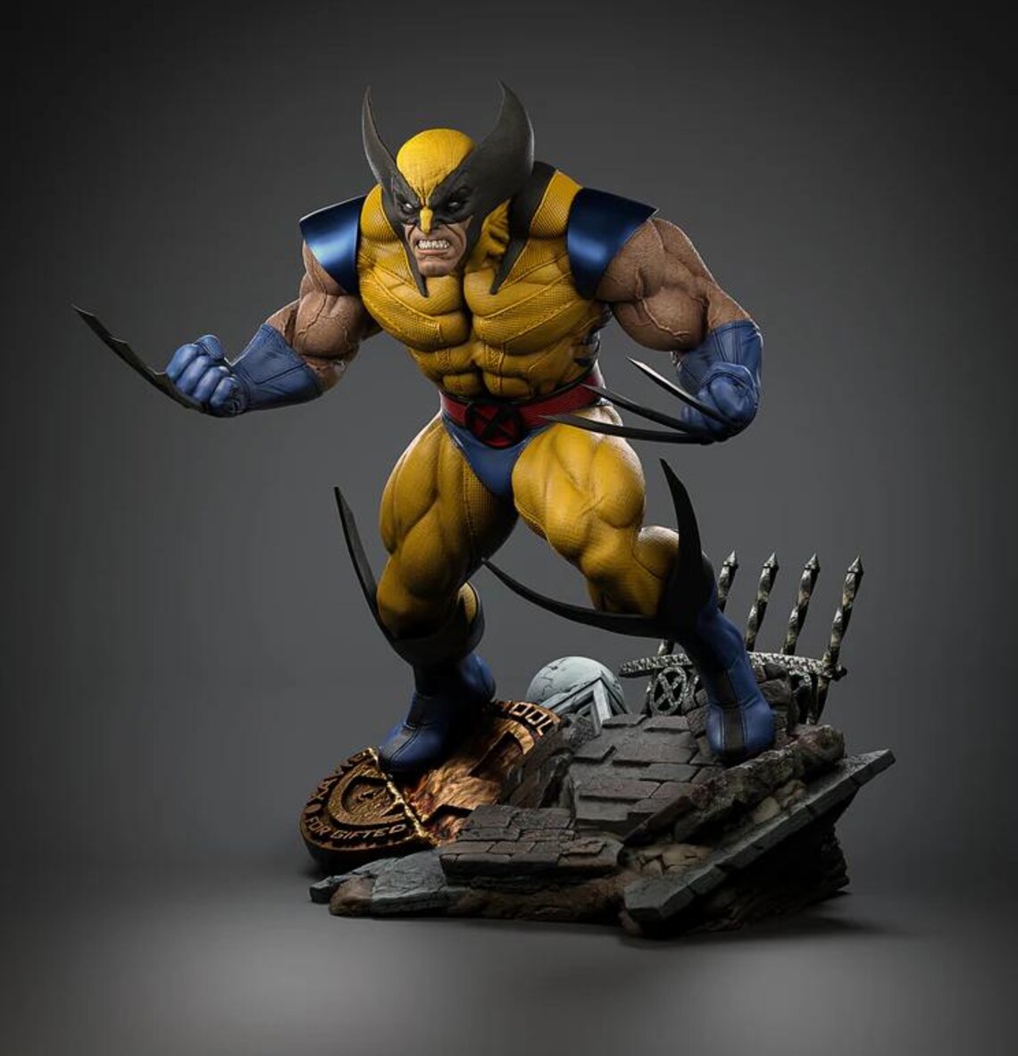Wolverine X-Men 3D Printed Clawed Figure Statue Collectible Marvel Wall Art
