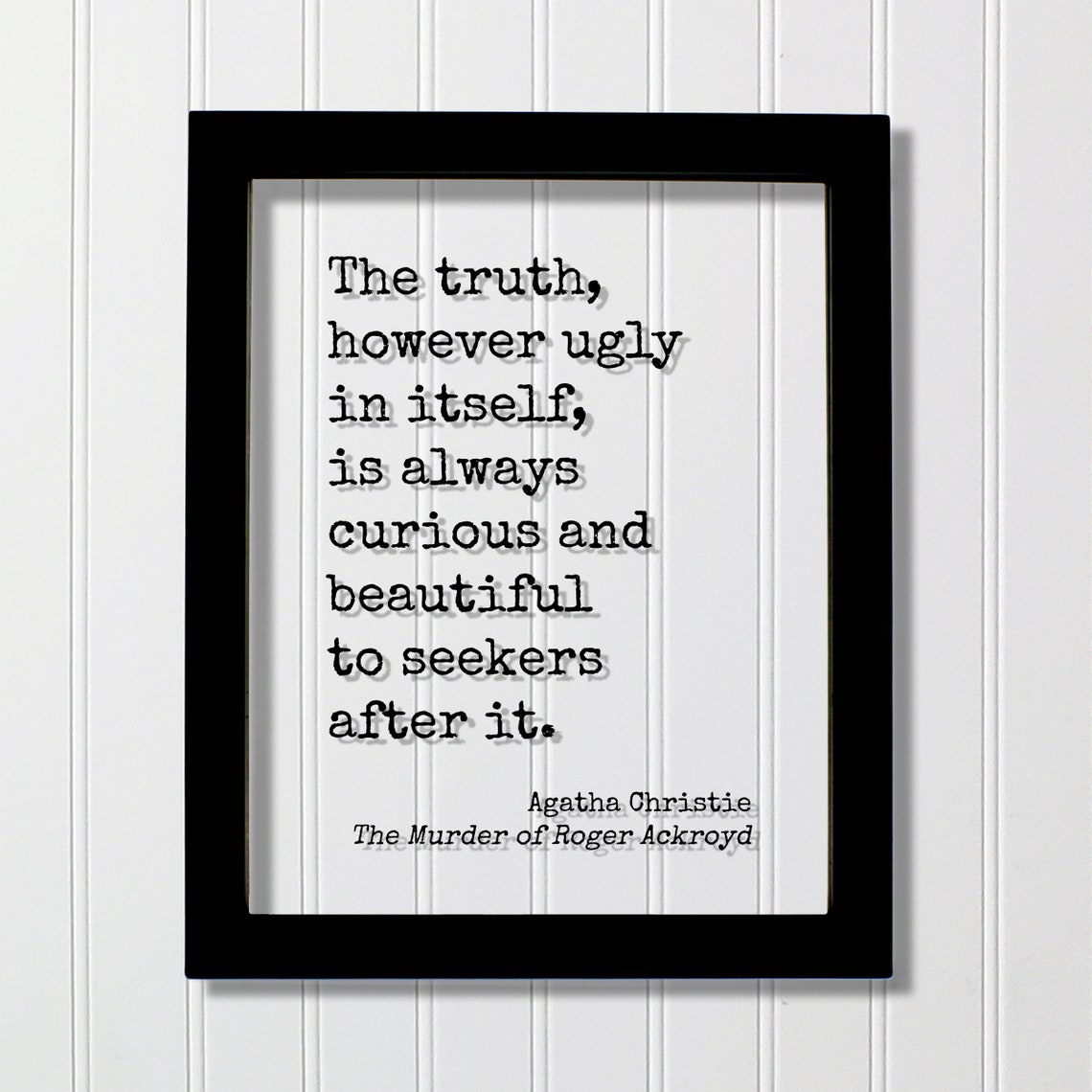 Agatha Christie Roger Ackroyd Truth Seekers Literary Quote Poster