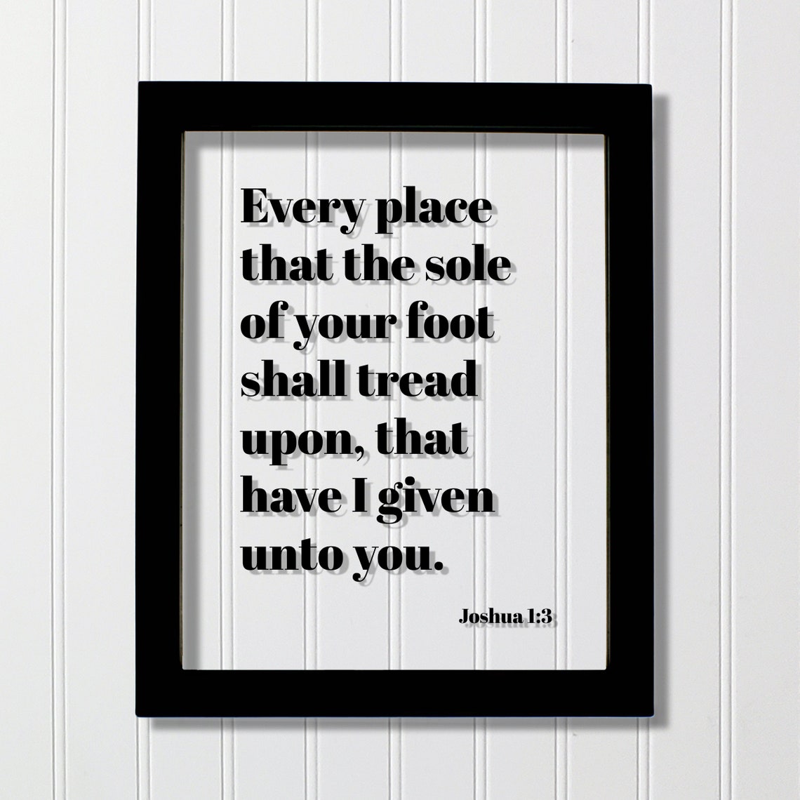 Joshua 1:3 Bible Verse Scripture Typography Faith Wall Poster