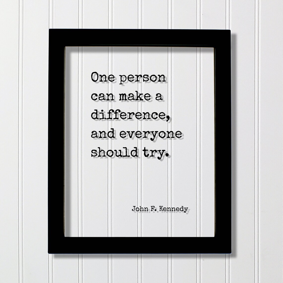 John F. Kennedy Motivational Quote Art Print