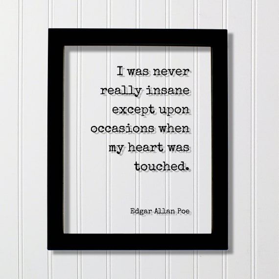 Edgar Allan Poe Romantic Quote Art Print