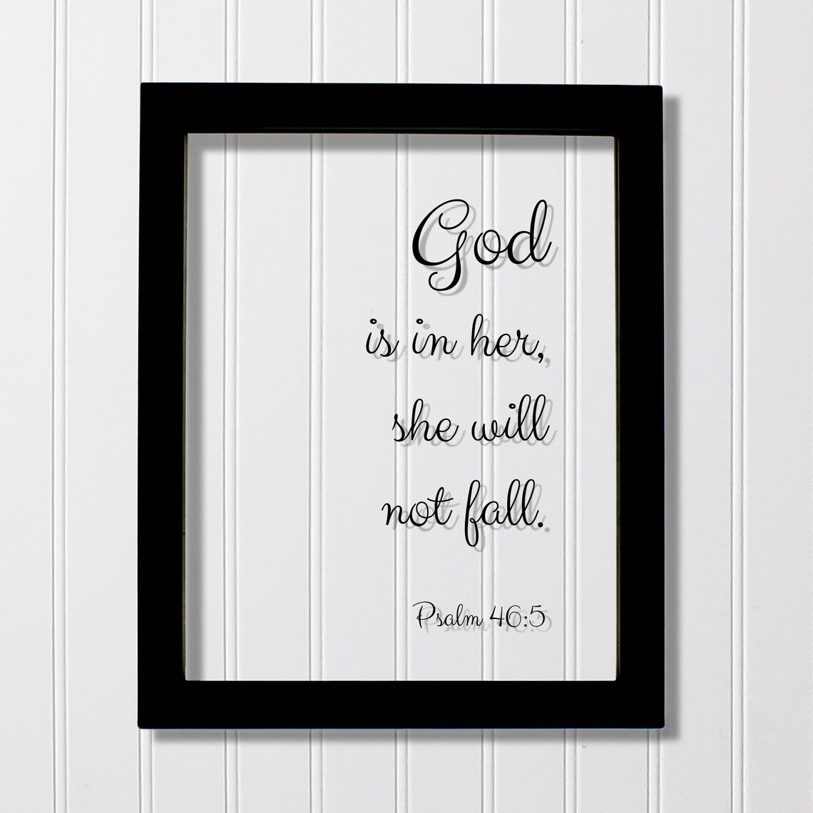 God Is In Her Psalm 46:5 Scripture Art Print