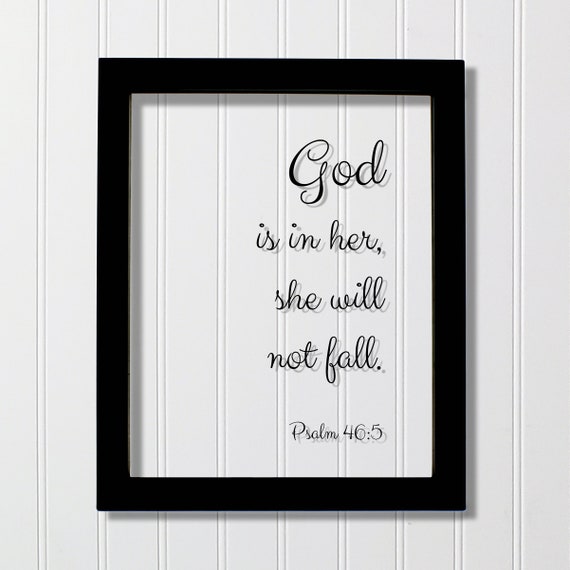 God Is In Her Psalm 46:5 Scripture Art Print