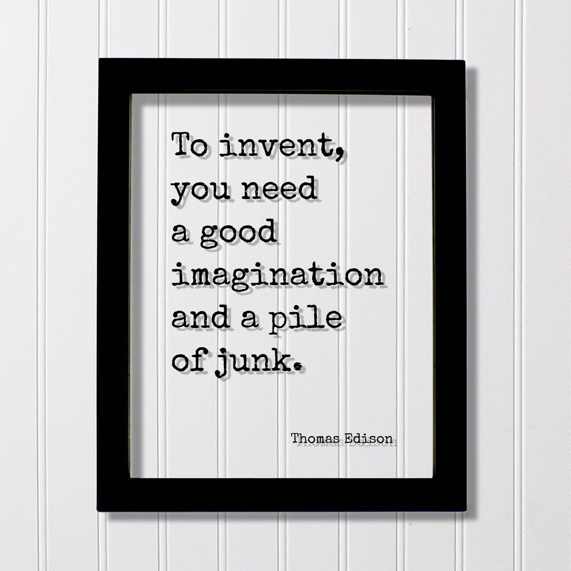 Thomas Edison Quote Art Print, Innovation Typography