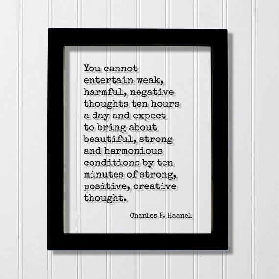 Charles Haanel Positive Thought Mindset Daily Motivation Poster