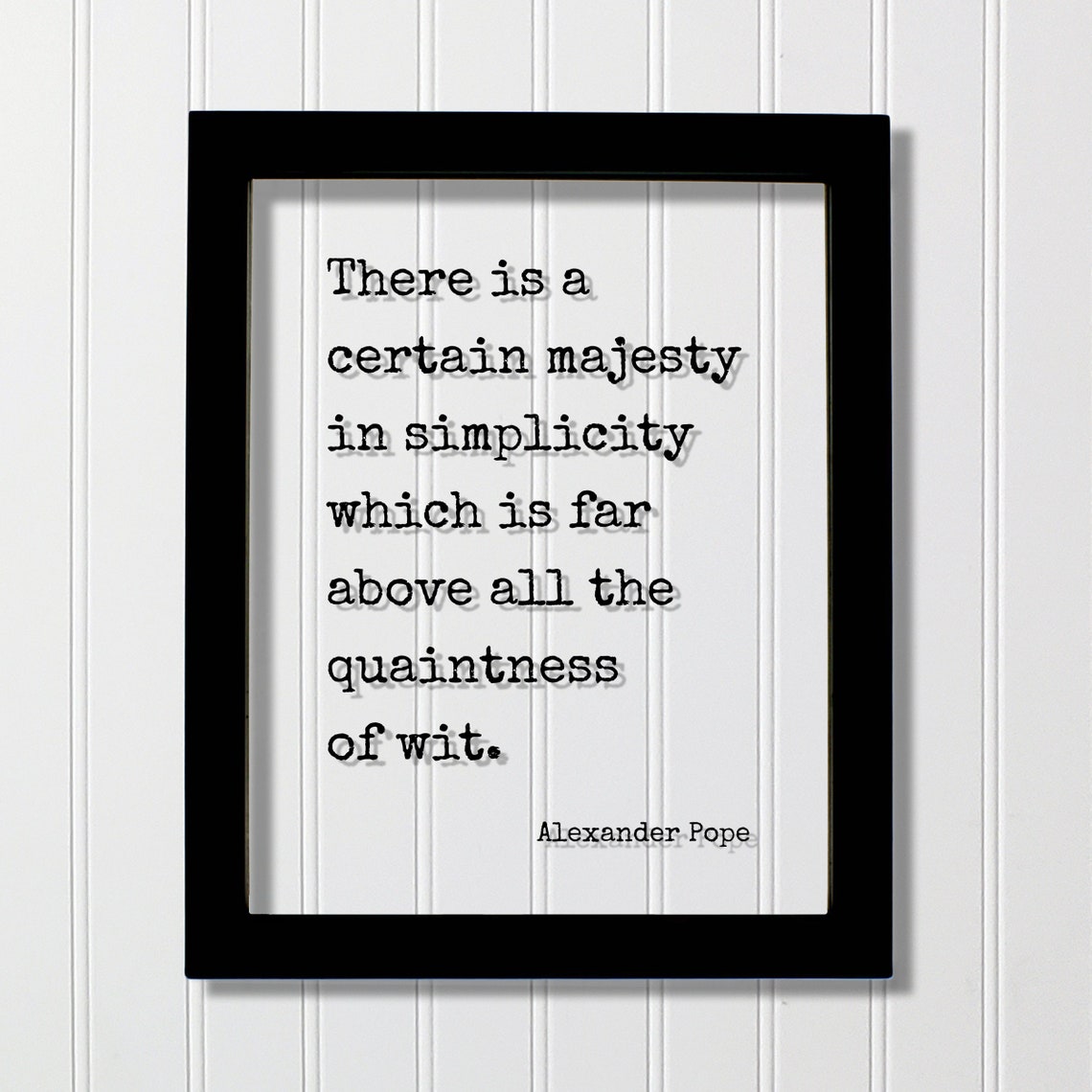 Alexander Pope Simplicity Quote Minimalist Typography Poster