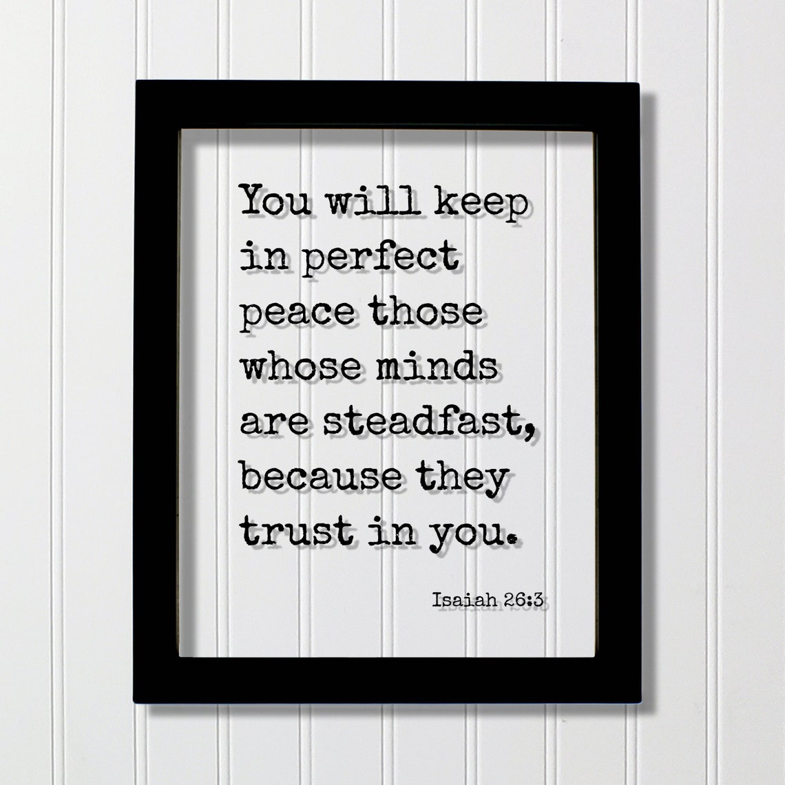 Isaiah 26:3 Perfect Peace Those Who Trust Bible Verse Decor Poster