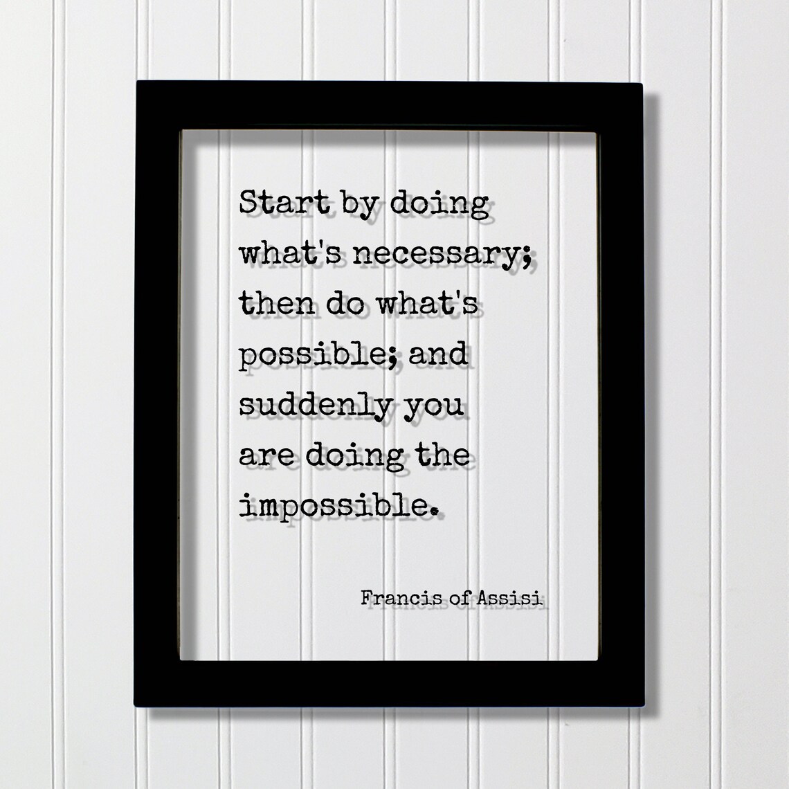 Francis Of Assisi Quote Art Print, Floating Typography