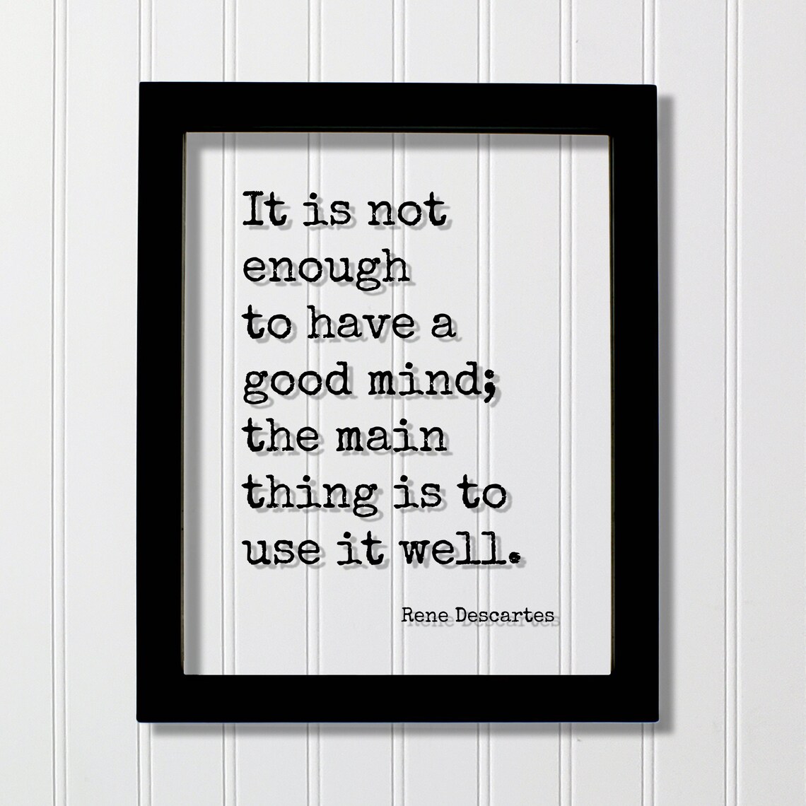 René Descartes Floating Quote Art Print, Mindset