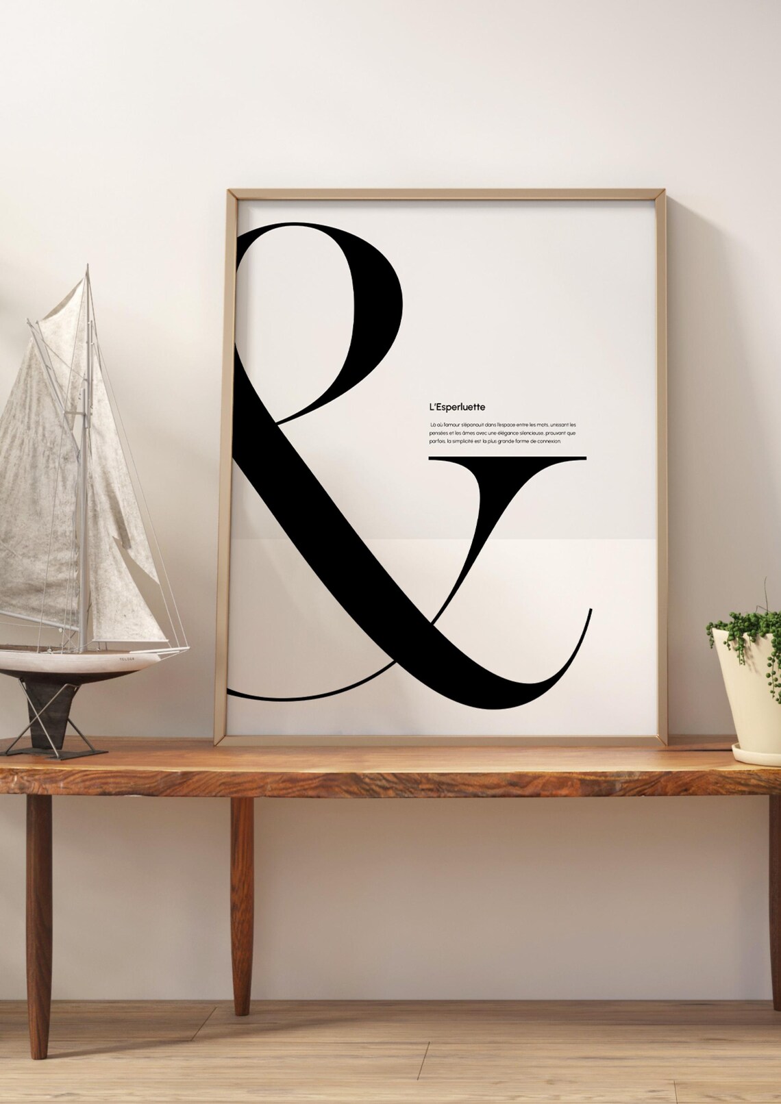 Lesperluette Minimalist Love And Elegance Poster