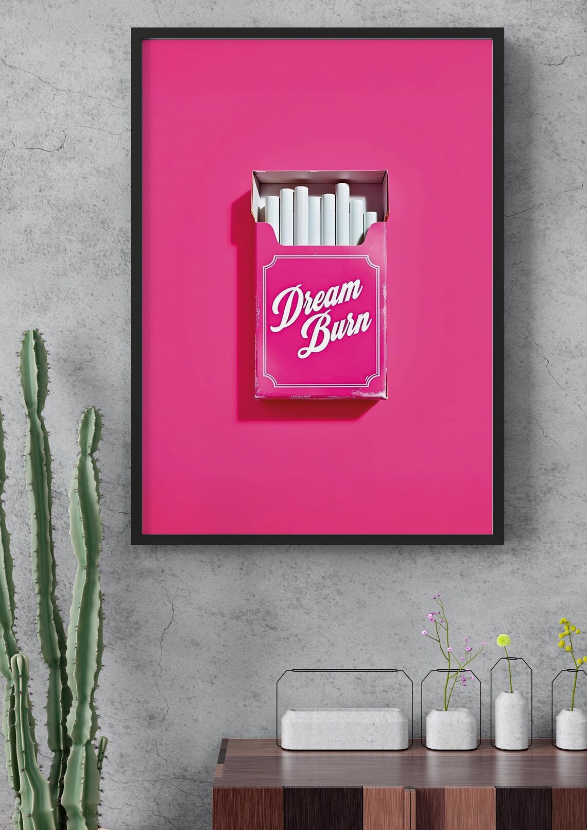 Dream Burn Retro Cigarette Pack, Vintage Neon Design - Image 3