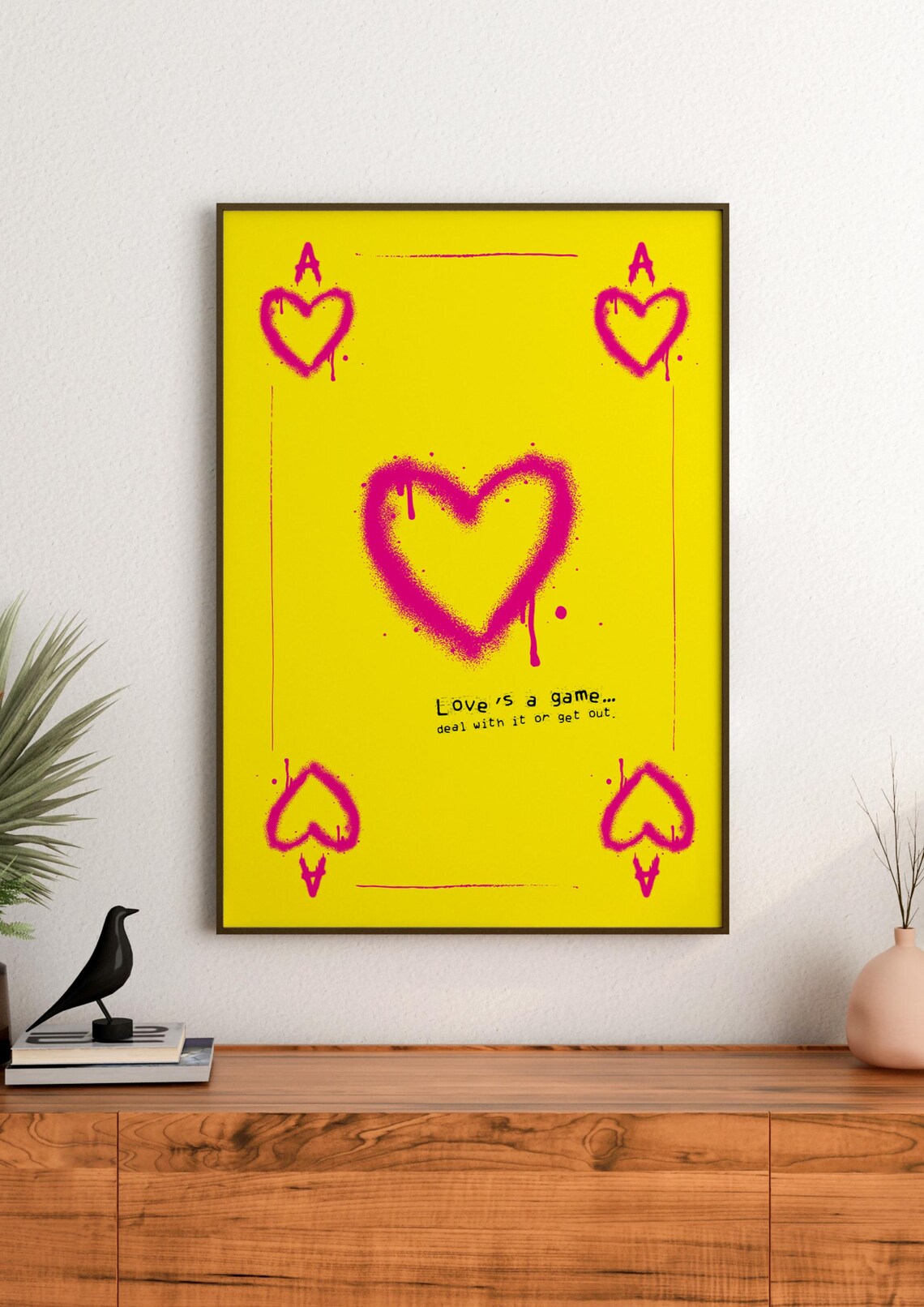 Loves A Game Trash - Playing Card Spray Tag Style