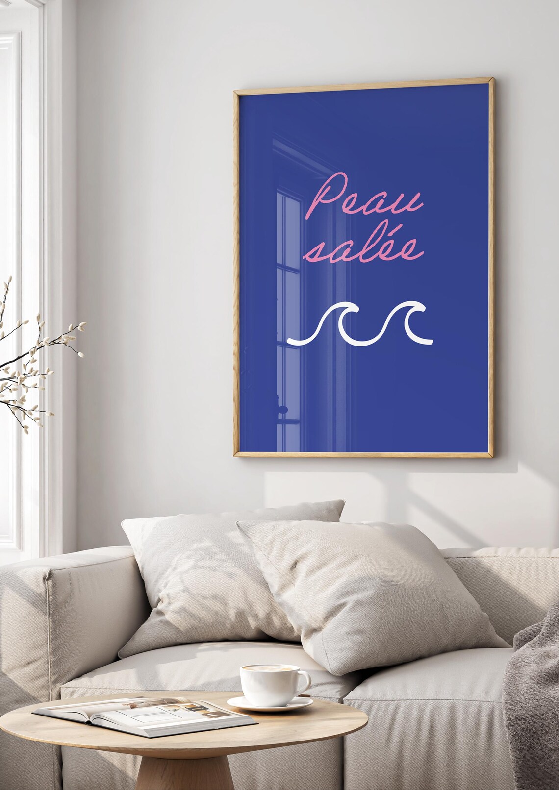 Salty Skin Minimalist Poster, Pink Typography - Image 2
