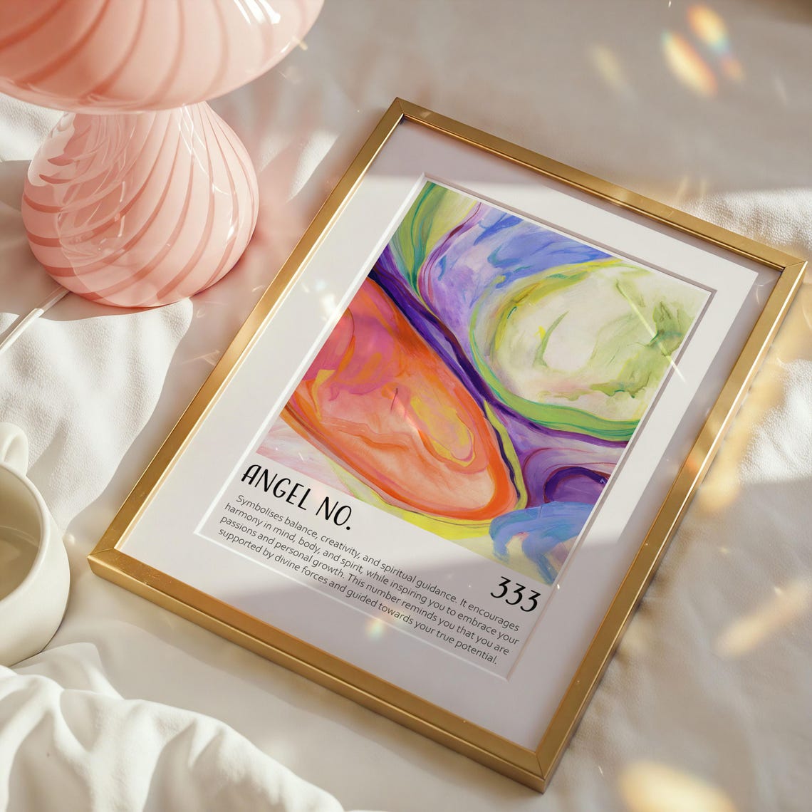 Angel Number 333 Balance Creativity Spiritual Guidance Poster