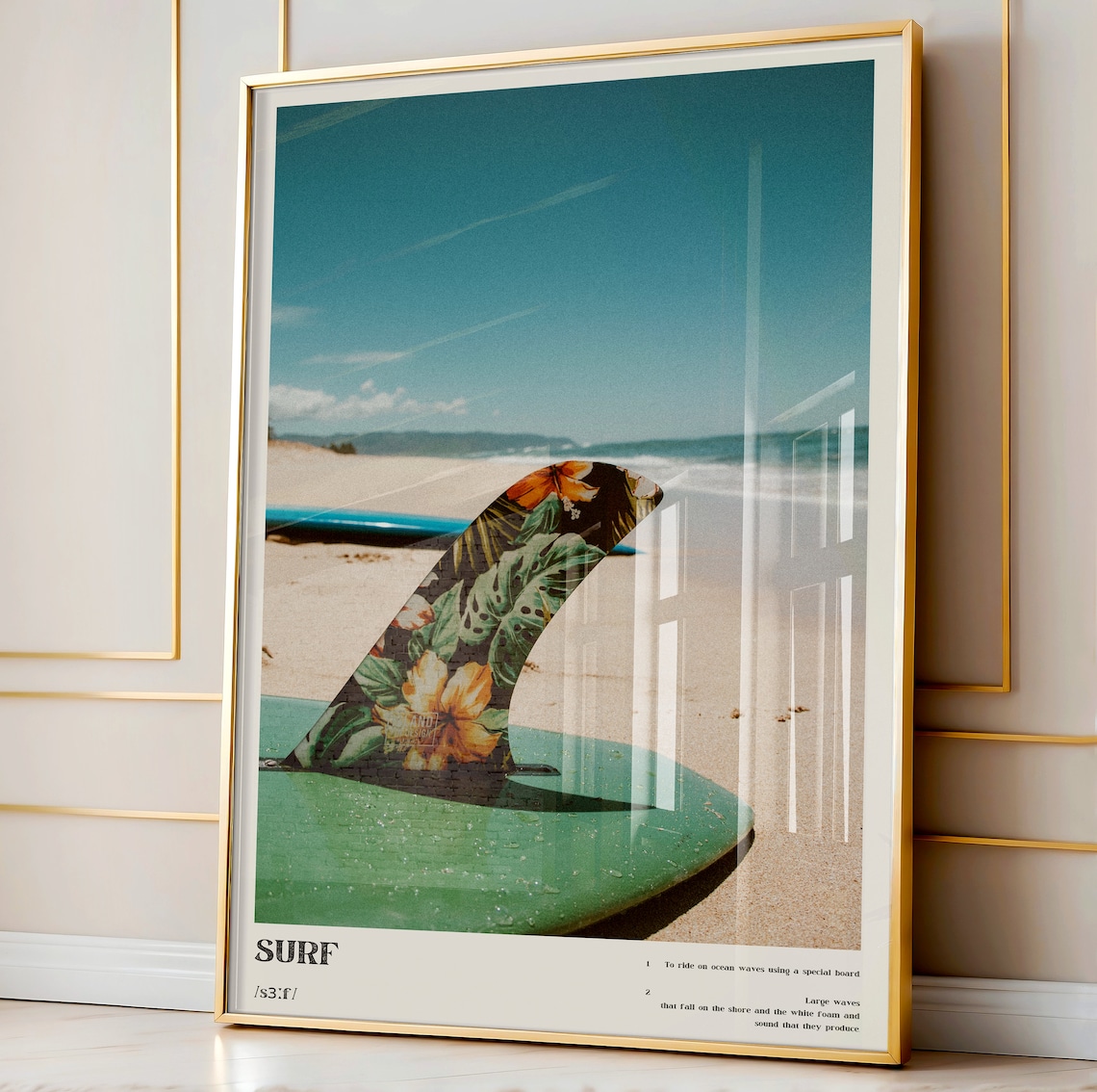 Trendy Surf Photography Print, Chic Coastal Decor