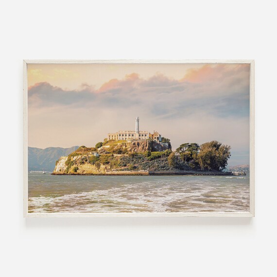 Alcatraz Island Golden Hour San Francisco Bay Landmark Poster