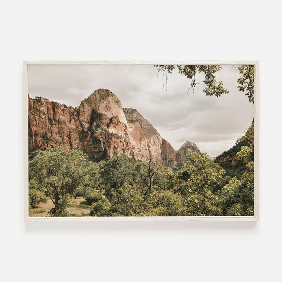 Utah Red Rock Canyon Green Valley Desert Landscape Scenery Poster