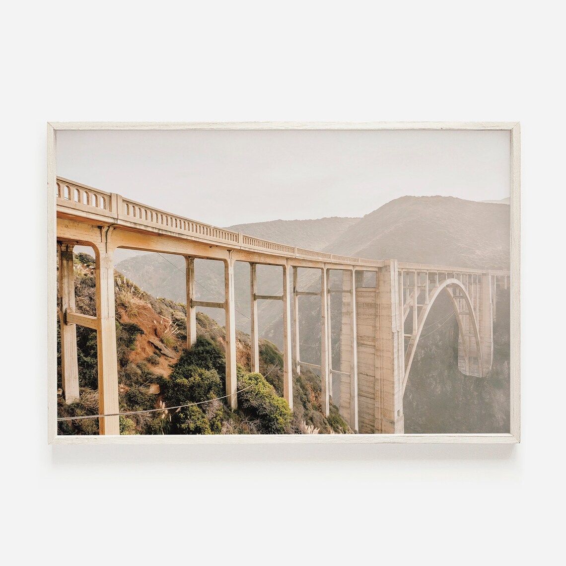 Big Sur Coastal Print, Bixby Bridge Beach Landscape