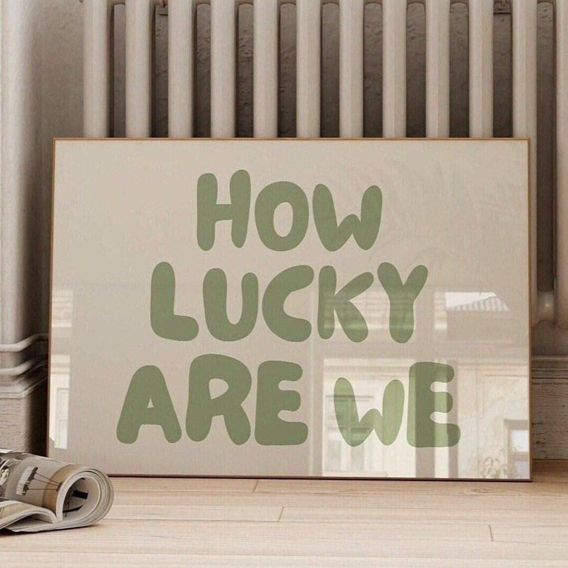 How Lucky Are We Retro Aesthetic Art Print