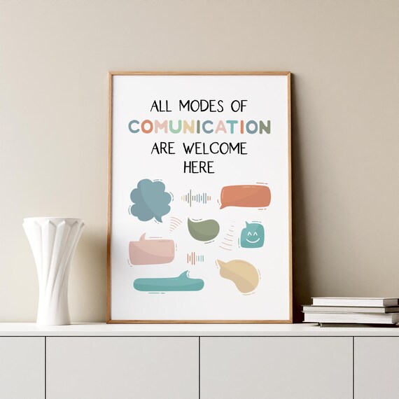 All Modes of Communication Poster Inclusive Speech Therapy Art