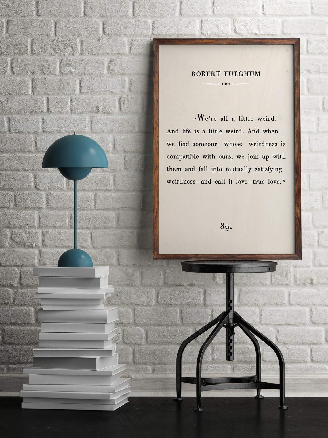 Robert Fulghum Quote Print, Vintage Book Page Poster - Image 2