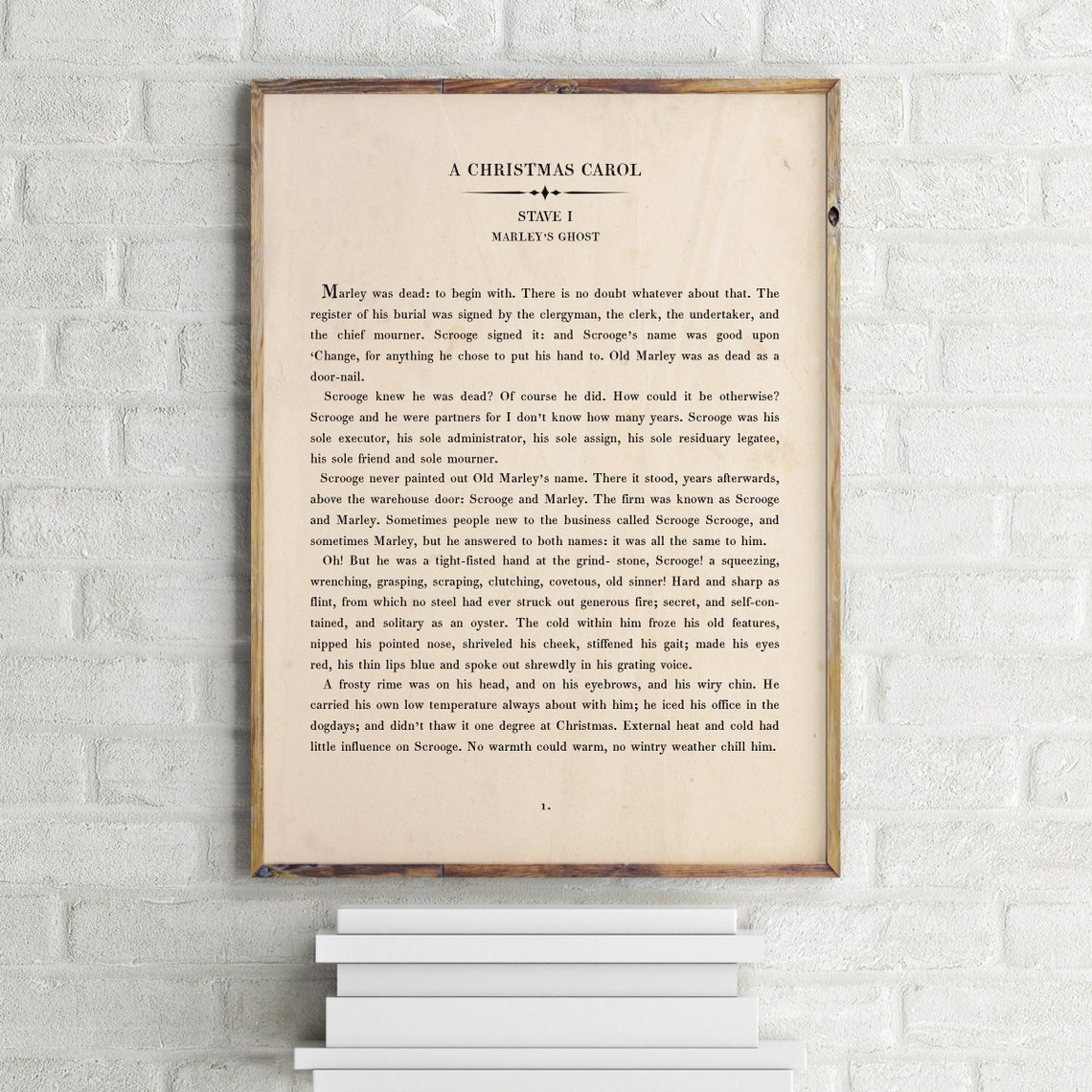 A Christmas Carol Stave I Marleys Ghost Dickens Book Art Poster - Image 2