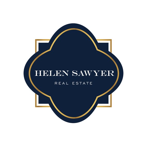 Helen Sawyer Navy Gold Geometric Real Estate Premade Logo Brand Print